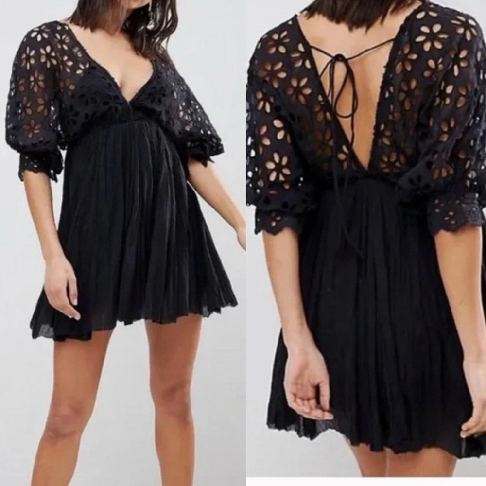 FP One Black Bella Note Mini Coastal Dress